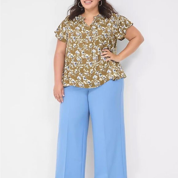 Notch-Neck Satin & Knit Top from Lane Bryant - Picture 7 of 7